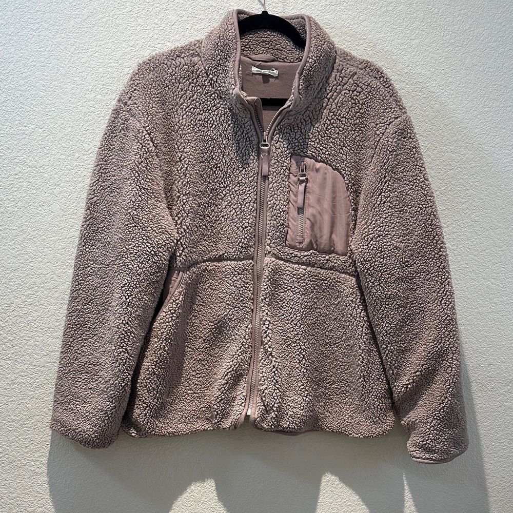 Maurices Plush Puffer Jacket in Taupe Size XXL